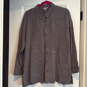 COS long button down shirt